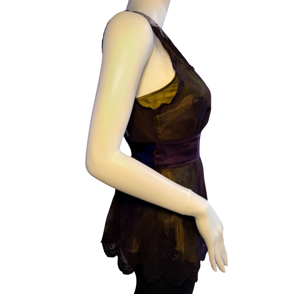 Nougat London Womens Sleeveless Lace Cami Top Olive Black Purple Size 1 - Picture 3 of 14